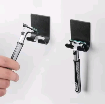 Stainless Steel Razor Holder | Self-Adhesive Bathroom Storage Hook | No-Drill Wall Mounted Organizer