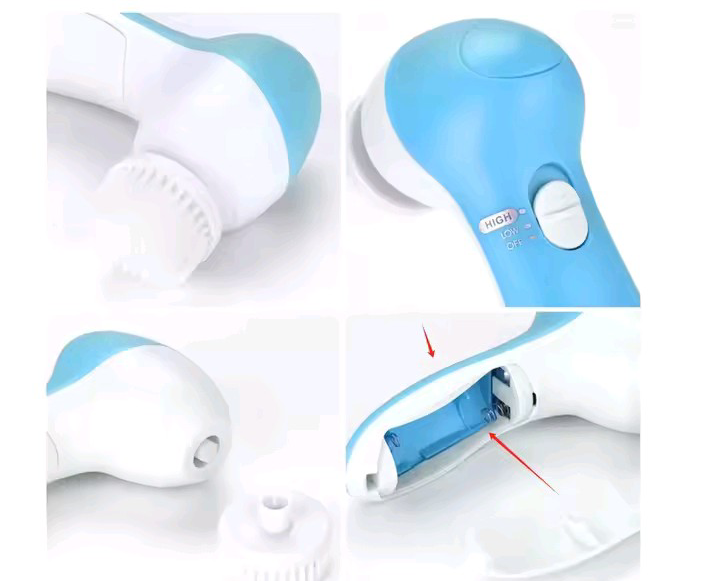 5-in-1 Electric Facial Cleansing Brush – Deep Face Cleanser, Blackhead Remover & Skin Massage Tool