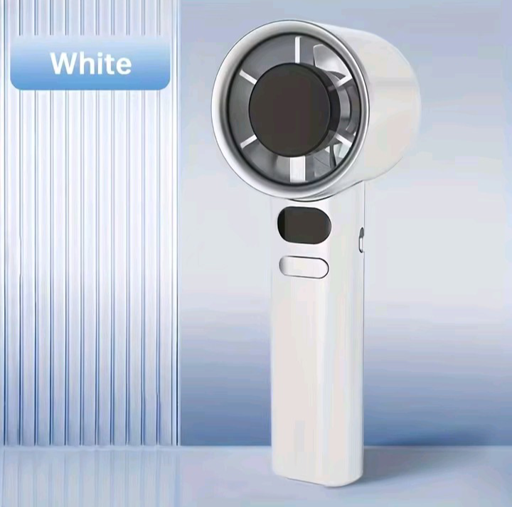 Portable Mini Handheld Fan – USB Rechargeable Personal Cooling Fan with 4 Speed Settings & LED Power Display
