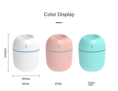 Portable USB essential oil diffuser with LED