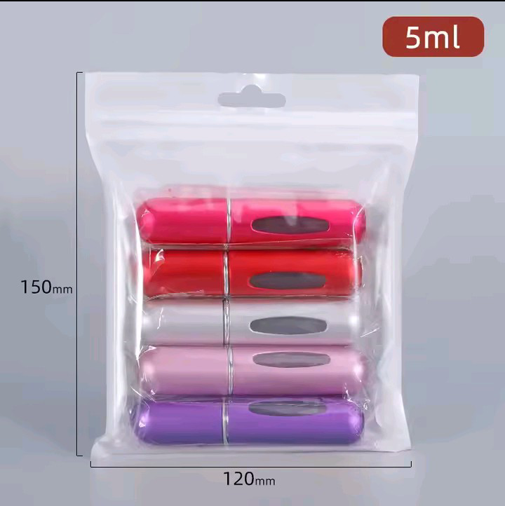 Set of 5 mini refillable perfume spray bottles 5ml portable travel atomizers