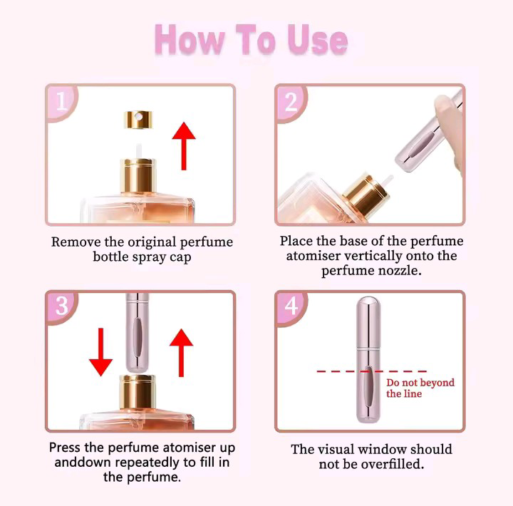 5pcs mini refillable perfume spray bottles set portable travel atomizer