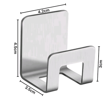 2pcs stainless steel sponge holder with self-adhesive kitchen sink rack